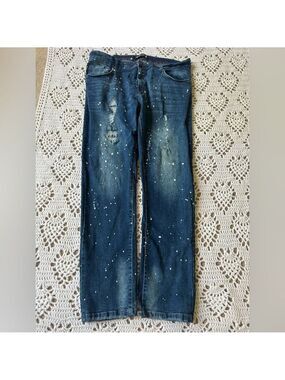 Men’s Arketype Apparel & Co Jeans  Y2K Streetwear 40x32 White Paint Splatter